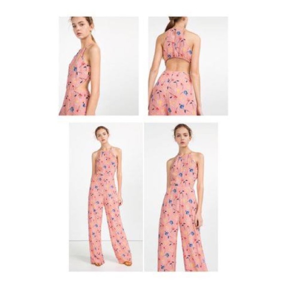 ISO Pink floral jumpsuit